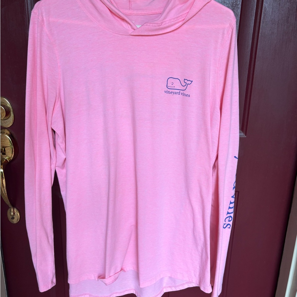 Vineyard Vines Bright Pink Lightweight Hoodie